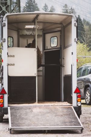 Motorhome parked on a road