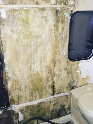 Motorhome parked on a road