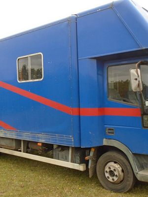 Motorhome parked on a road